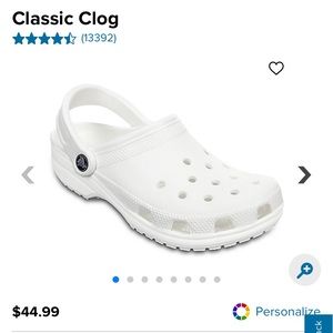 BNWT White classic crocs